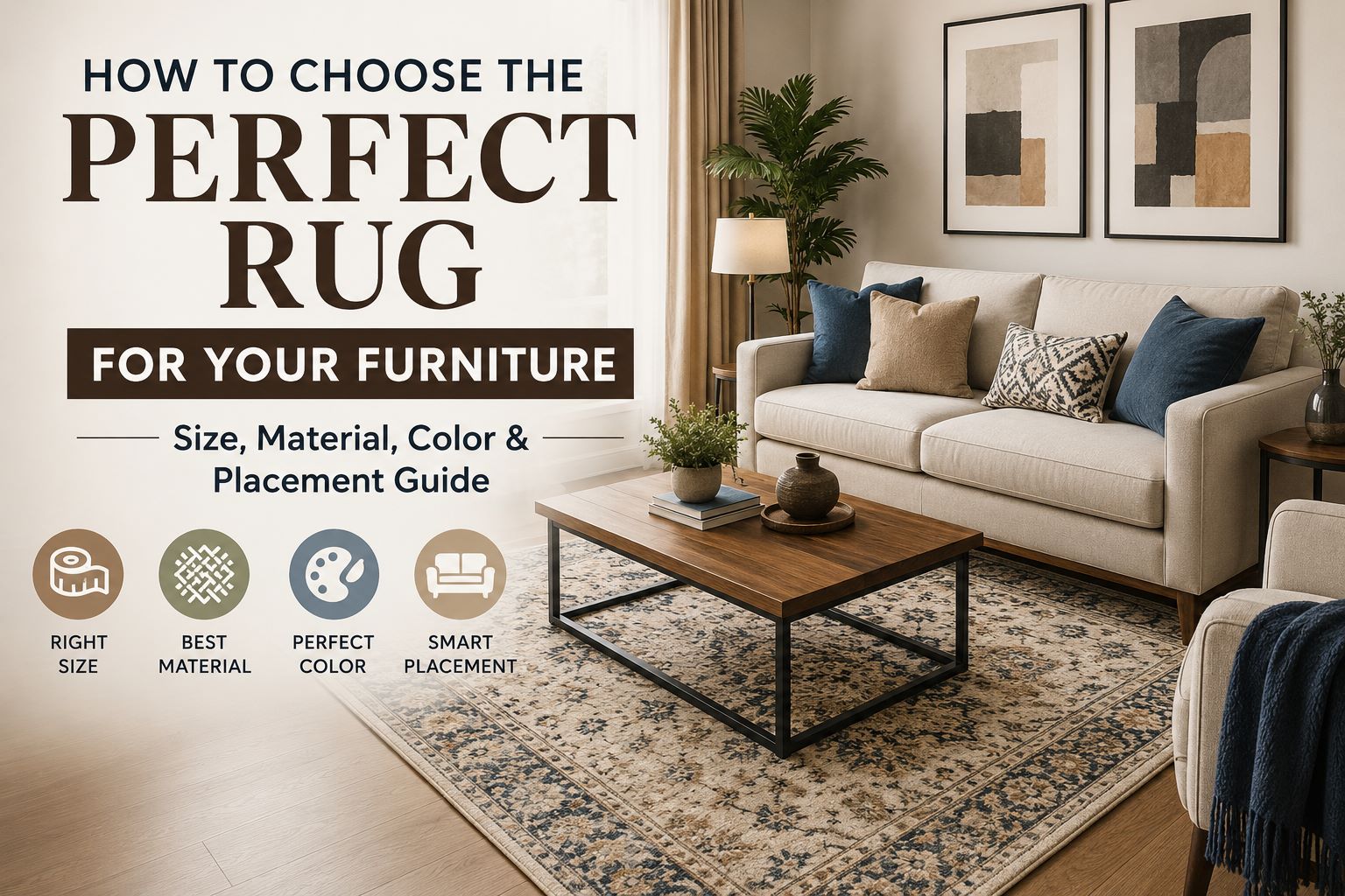 How to Choose the Perfect Rug for Your Furniture: Size, Material, Colour & Placement Guide